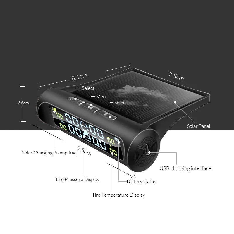 DriverDock Guardian: Solar Tire Safety Monitor (TPMS)