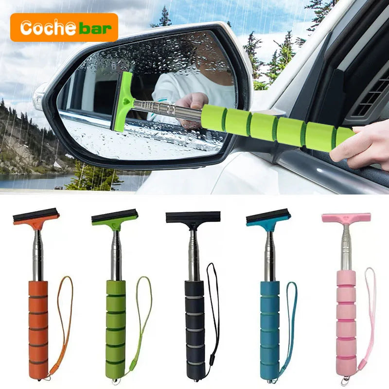 The RainReach: Telescopic Mirror Squeegee
